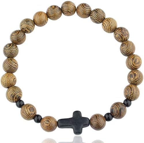 Amazon.com: Religious Cross Bracelets - Junior's Olive Wood Cross